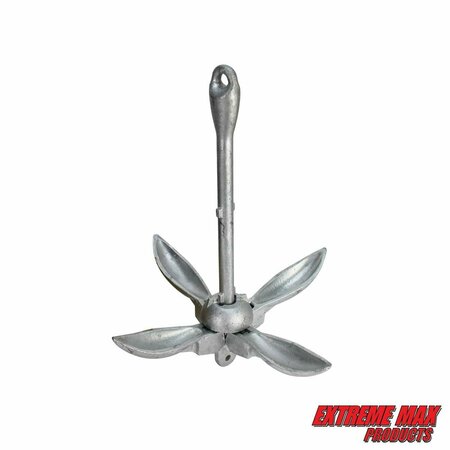 EXTREME MAX Extreme Max 3006.6663 BoatTector Galvanized Folding/Grapnel Anchor - 7 lbs. 3006.6663